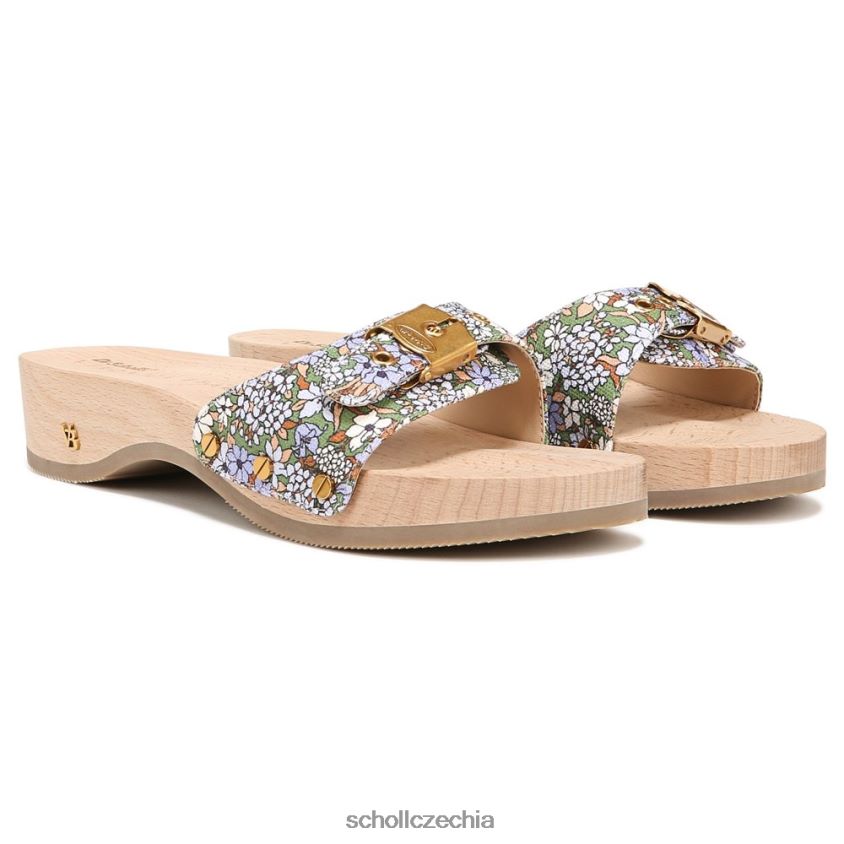 originální sandál lesní zelené květinové plátno Dr. Scholl's x Veronica Beardunisex 22080Z116