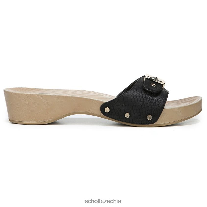 klasický sandál černý hadí potisk Dr. Scholl'sunisex 22080Z151