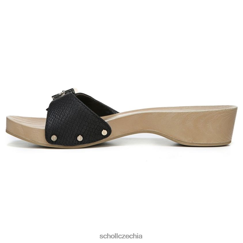 klasický sandál černý hadí potisk Dr. Scholl'sunisex 22080Z151