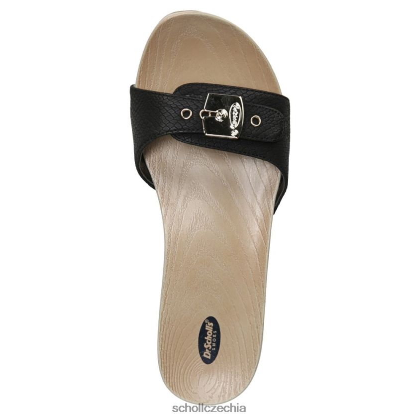 klasický sandál černý hadí potisk Dr. Scholl'sunisex 22080Z151