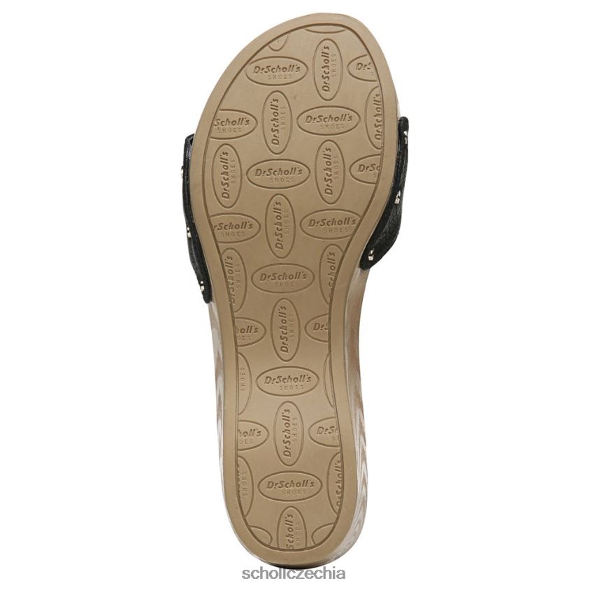 klasický sandál černý hadí potisk Dr. Scholl'sunisex 22080Z151
