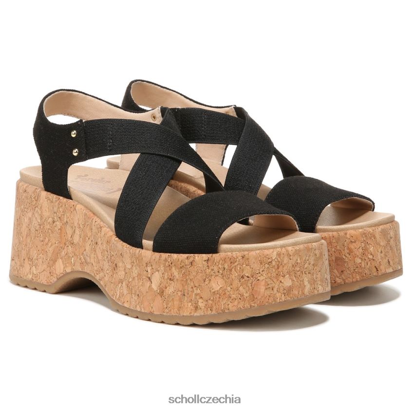dottie páskový sandál na klínku Černá Dr. Scholl'sunisex 22080Z201