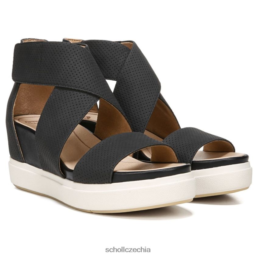 sheena sandál na klínku černá hladká Dr. Scholl'sunisex 22080Z128