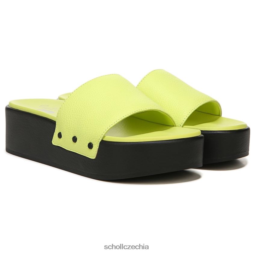 sandály na platformě pisces max limetková kůže Dr. Scholl'sunisex 22080Z198