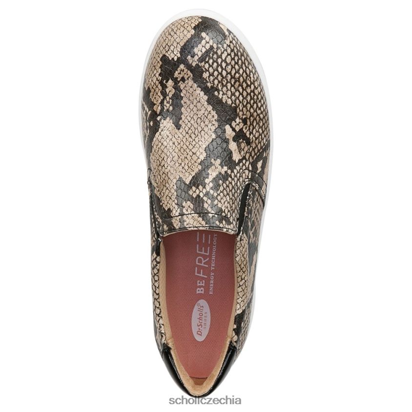 teniska madison slip on černý/hnědý hadí potisk Dr. Scholl'sunisex 22080Z42